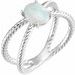 Criss-Cross Cabochon Ring