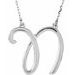 Script Initial Necklace or Center
