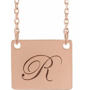 Engravable Geometric Necklace