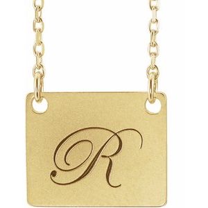 Engravable Geometric Necklace