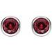 Round Bezel-Set Birthstone Stud Earrings