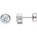 Round Bezel-Set Birthstone Stud Earrings