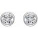 Round Bezel-Set Birthstone Stud Earrings