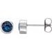 Round Bezel-Set Birthstone Stud Earrings