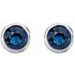 Round Bezel-Set Birthstone Stud Earrings