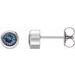 Round Bezel-Set Birthstone Stud Earrings