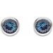 Round Bezel-Set Birthstone Stud Earrings