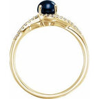 Accented Cabochon Ring