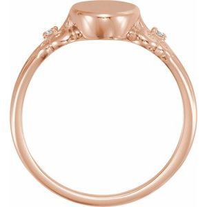 Oval Fleur-de-lis Signet Ring