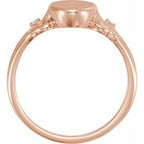 Oval Fleur-de-lis Signet Ring