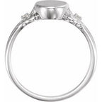 Oval Fleur-de-lis Signet Ring