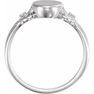 Oval Fleur-de-lis Signet Ring