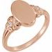 Oval Fleur-de-lis Signet Ring