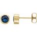 Round Bezel-Set Birthstone Stud Earrings