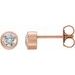 Round Bezel-Set Birthstone Stud Earrings