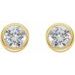 Round Bezel-Set Birthstone Stud Earrings