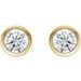 Round Bezel-Set Birthstone Stud Earrings