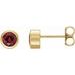 Round Bezel-Set Birthstone Stud Earrings