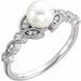Pearl Leaf Ring