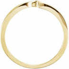 Solitaire Bypass Engagement Ring or Band