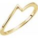 Solitaire Bypass Engagement Ring or Band