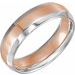 Beveled-Edge Inlay Comfort-Fit Flat Band