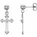 Accented Cross Earrings