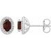 Oval 4-Prong Halo-Style Earrings