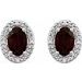 Oval 4-Prong Halo-Style Earrings
