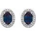 Oval 4-Prong Halo-Style Earrings