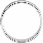 Rope Edge Comfort-Fit Flat Band with Hammer Finish