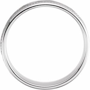 Rope Edge Comfort-Fit Flat Band with Hammer Finish