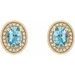 Oval 4-Prong Halo-Style Earrings