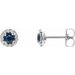 Round 4-Prong Halo-Style Earrings