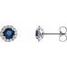 Round 4-Prong Halo-Style Earrings