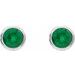 Round Bezel-Set Birthstone Stud Earrings