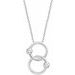 Two-Stone Interlocking Circle Necklace