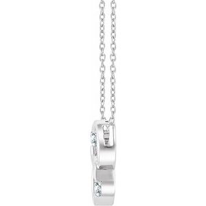 Two-Stone Interlocking Circle Necklace