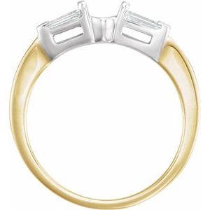 Baguette Accented Engagement Ring or Band