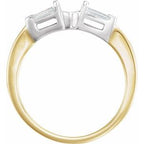 Baguette Accented Engagement Ring or Band
