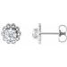 Round 4-Prong Halo-Style Earrings