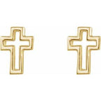 Open Cross Earrings