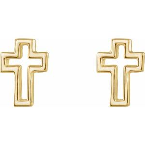 Open Cross Earrings