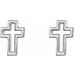 Open Cross Earrings