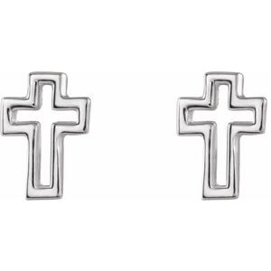 Open Cross Earrings