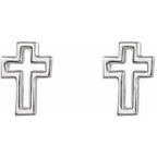 Open Cross Earrings