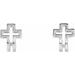 Open Cross J-Hoop Earrings