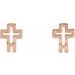 Open Cross J-Hoop Earrings