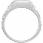 Square Nugget Signet Ring