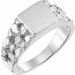 Square Nugget Signet Ring
